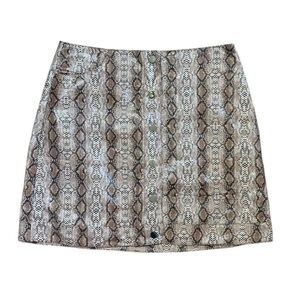 Topshop  Snake Print Skirt